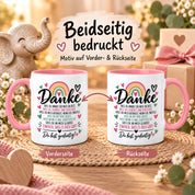 Herzbotschaft Tasse Danke Geschenk für Lieblingsmensch Danksagung
