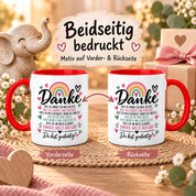 Herzbotschaft Tasse Danke Geschenk für Lieblingsmensch Danksagung