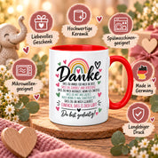 Herzbotschaft Tasse Danke Geschenk für Lieblingsmensch Danksagung