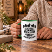 Herzbotschaft Stiefvater Tasse Geschenk Bonus Papa Kaffeetasse Stiefpapa
