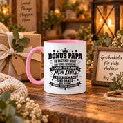 Herzbotschaft Stiefvater Tasse Geschenk Bonus Papa Kaffeetasse Stiefpapa