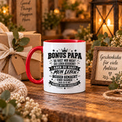 Herzbotschaft Stiefvater Tasse Geschenk Bonus Papa Kaffeetasse Stiefpapa