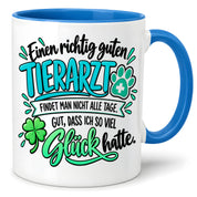 Herzbotschaft Tasse Danke Geschenk für Tierarzt Kaffeetasse Veterinär
