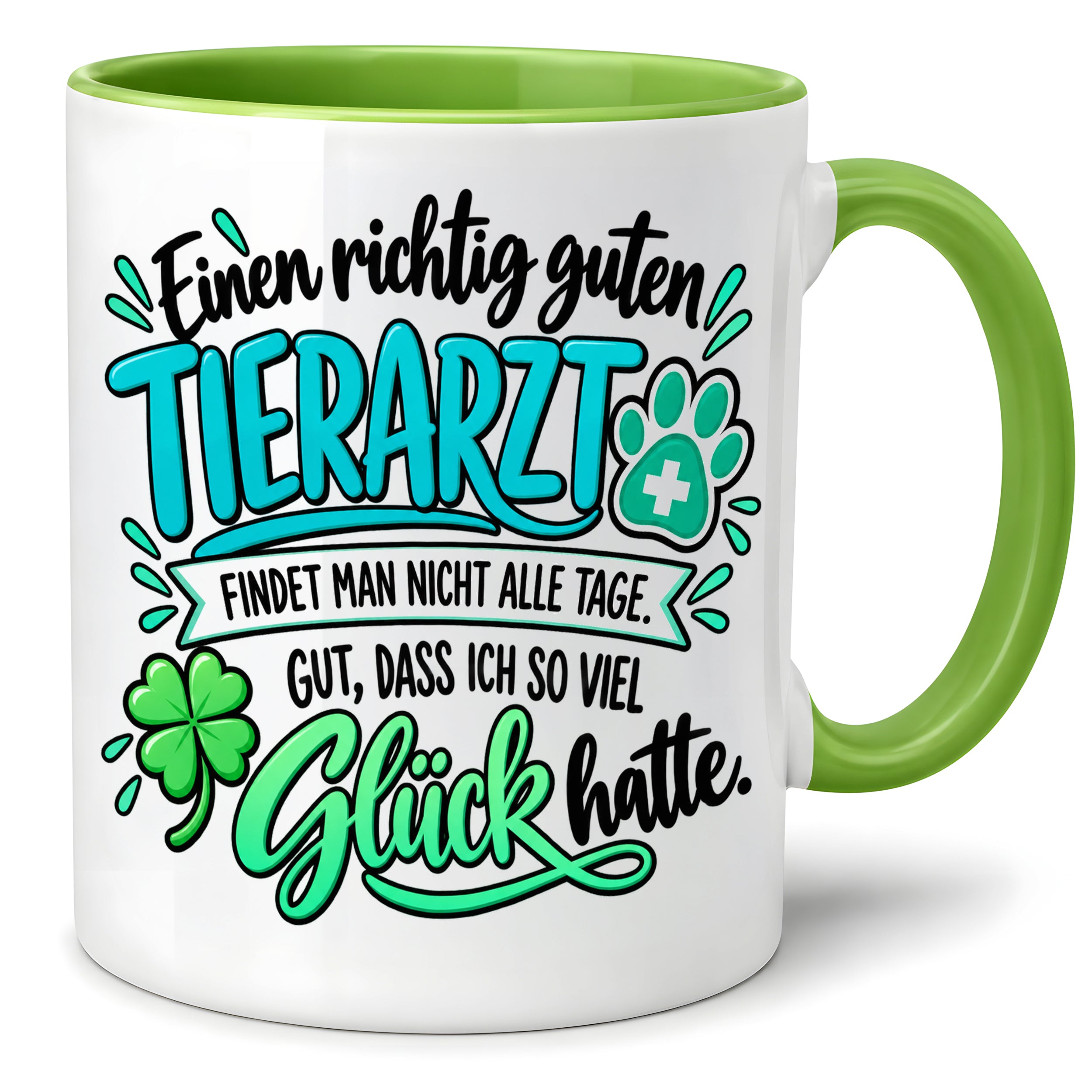 Herzbotschaft Tasse Danke Geschenk für Tierarzt Kaffeetasse Veterinär