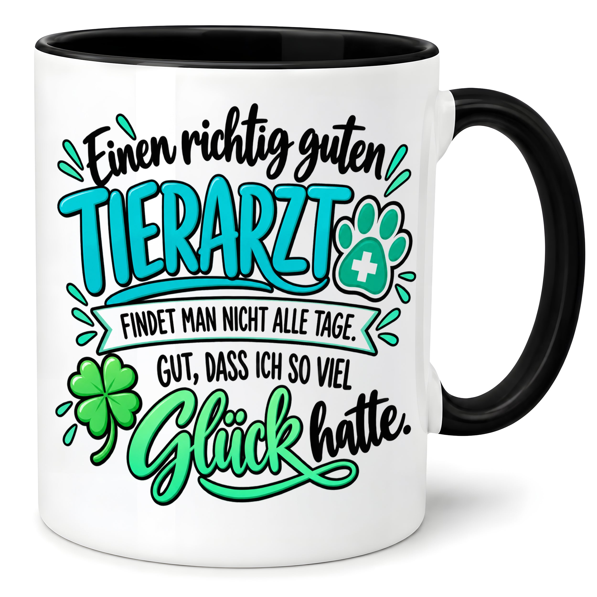 Herzbotschaft Tasse Danke Geschenk für Tierarzt Kaffeetasse Veterinär