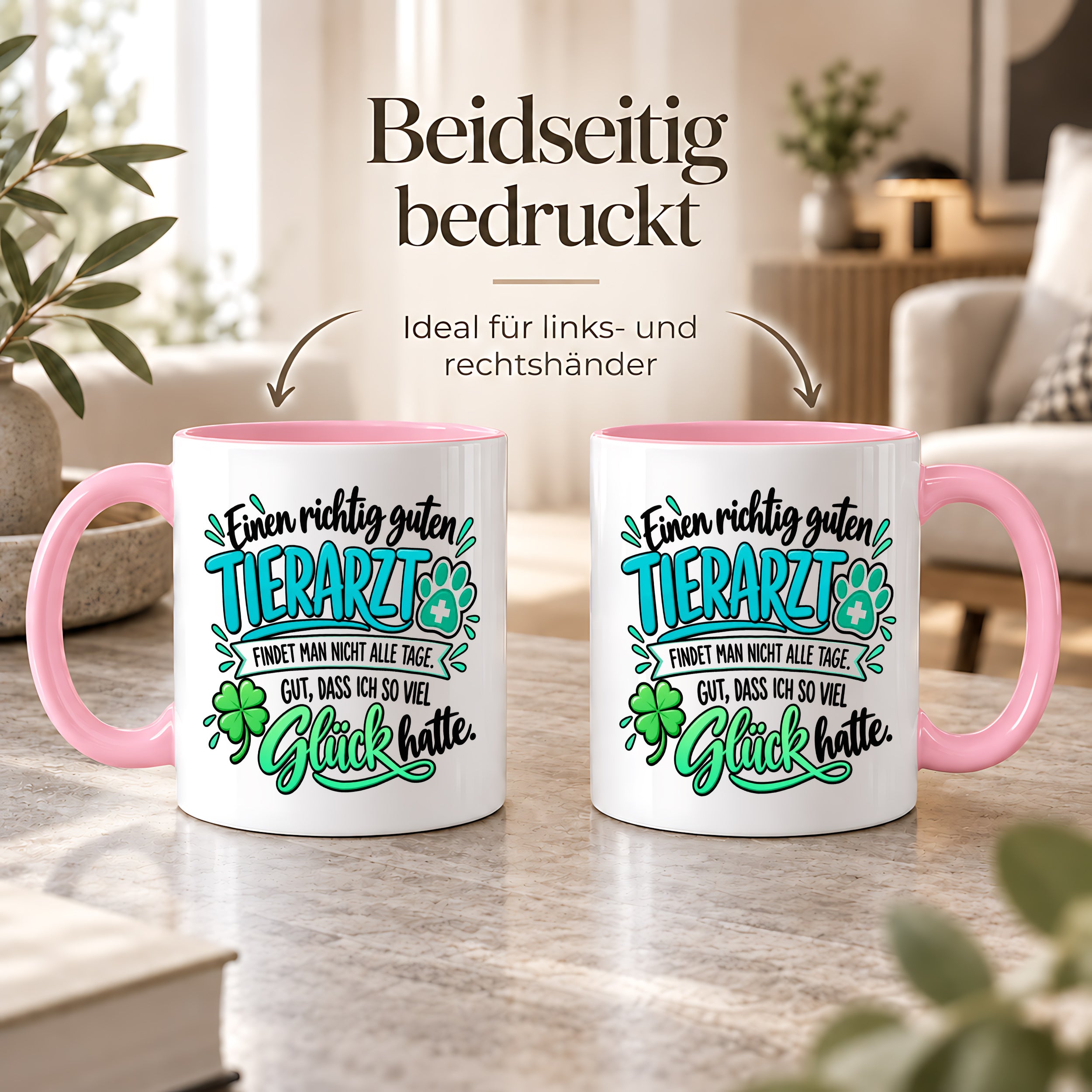 Herzbotschaft Tasse Danke Geschenk für Tierarzt Kaffeetasse Veterinär