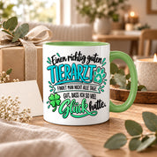Herzbotschaft Tasse Danke Geschenk für Tierarzt Kaffeetasse Veterinär