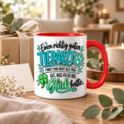 Herzbotschaft Tasse Danke Geschenk für Tierarzt Kaffeetasse Veterinär
