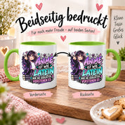 Herzbotschaft Tasse Anime ist wie Latein Geschenk für Anime Fan