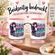 Herzbotschaft Tasse Anime ist wie Latein Geschenk für Anime Fan