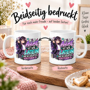 Herzbotschaft Tasse Anime ist wie Latein Geschenk für Anime Fan
