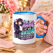 Herzbotschaft Tasse Anime ist wie Latein Geschenk für Anime Fan