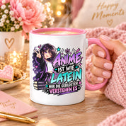 Herzbotschaft Tasse Anime ist wie Latein Geschenk für Anime Fan