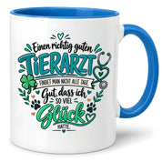 Herzbotschaft Tasse Danksagung Geschenk Tierarzt Kaffeetasse Praxis