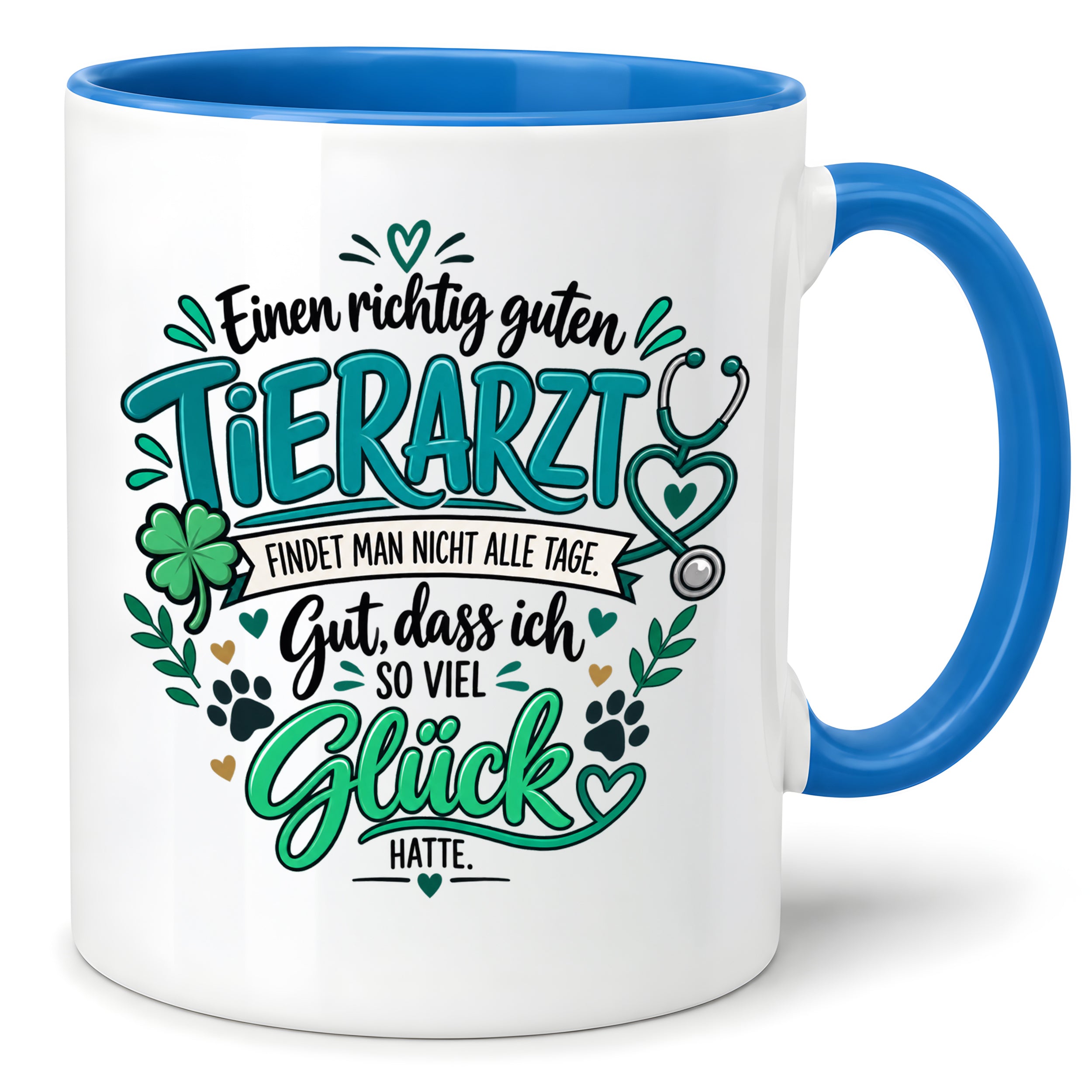 Herzbotschaft Tasse Danksagung Geschenk Tierarzt Kaffeetasse Praxis