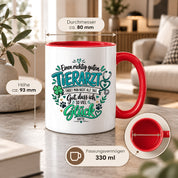 Herzbotschaft Tasse Danksagung Geschenk Tierarzt Kaffeetasse Praxis