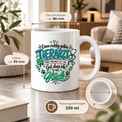 Herzbotschaft Tasse Danksagung Geschenk Tierarzt Kaffeetasse Praxis