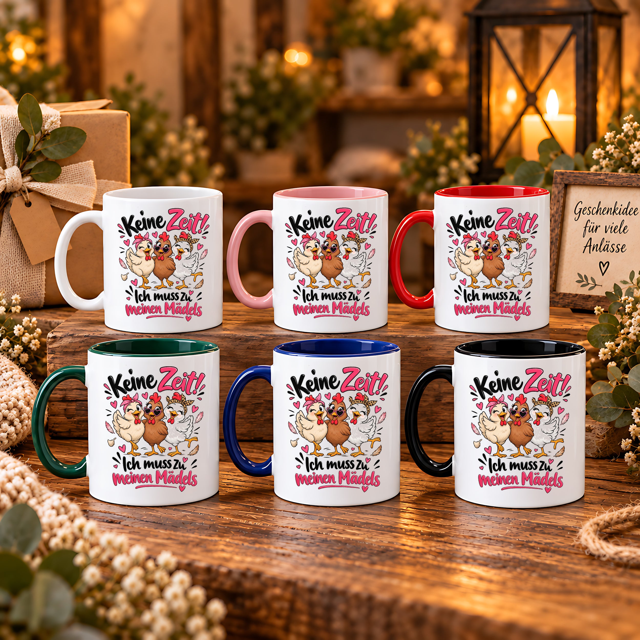 Herzbotschaft Tasse Mädelsabend keine Zeit ich muss zu meinen Mädels