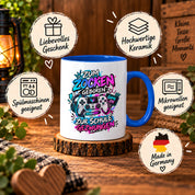 Herzbotschaft Tasse Zum Zocken geboren zur Schule gezwungen Gamertasse