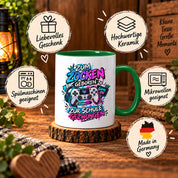 Herzbotschaft Tasse Zum Zocken geboren zur Schule gezwungen Gamertasse