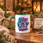 Herzbotschaft Tasse Zum Zocken geboren zur Schule gezwungen Gamertasse