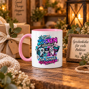 Herzbotschaft Tasse Zum Zocken geboren zur Schule gezwungen Gamertasse