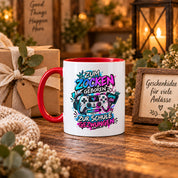 Herzbotschaft Tasse Zum Zocken geboren zur Schule gezwungen Gamertasse
