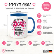 Herzbotschaft Tasse Zicke Zuckersüß Intelligent Geschenk 330 ml