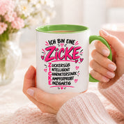 Herzbotschaft Tasse Zicke Zuckersüß Intelligent Geschenk 330 ml