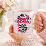 Herzbotschaft Tasse Zicke Zuckersüß Intelligent Geschenk 330 ml