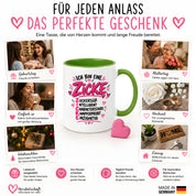 Herzbotschaft Tasse Zicke Zuckersüß Intelligent Geschenk 330 ml