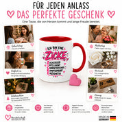 Herzbotschaft Tasse Zicke Zuckersüß Intelligent Geschenk 330 ml