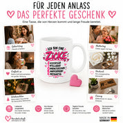Herzbotschaft Tasse Zicke Zuckersüß Intelligent Geschenk 330 ml