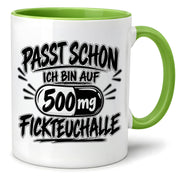 Herzbotschaft Tasse mit lustigem Spruch für Büro Geschenkidee Kollegen