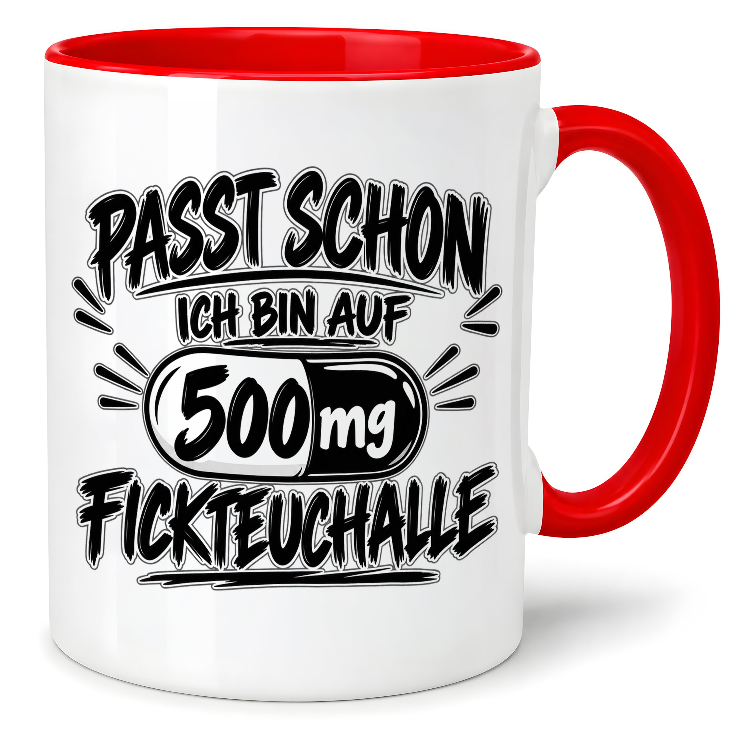 Herzbotschaft Tasse mit lustigem Spruch für Büro Geschenkidee Kollegen