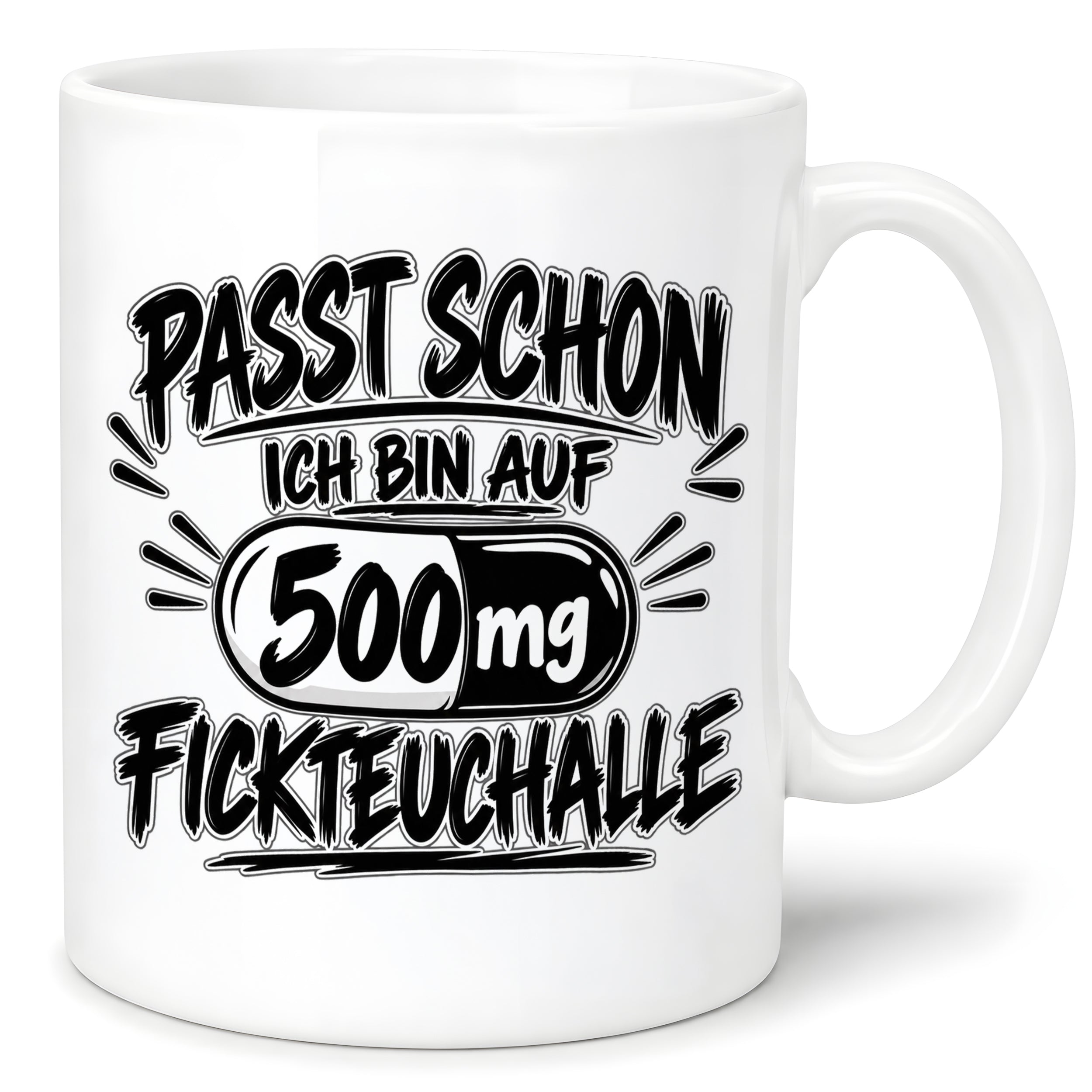 Herzbotschaft Tasse mit lustigem Spruch für Büro Geschenkidee Kollegen