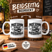 Herzbotschaft Tasse mit lustigem Spruch für Büro Geschenkidee Kollegen
