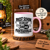 Herzbotschaft Tasse mit lustigem Spruch für Büro Geschenkidee Kollegen