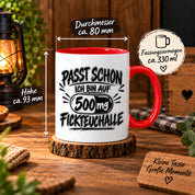 Herzbotschaft Tasse mit lustigem Spruch für Büro Geschenkidee Kollegen