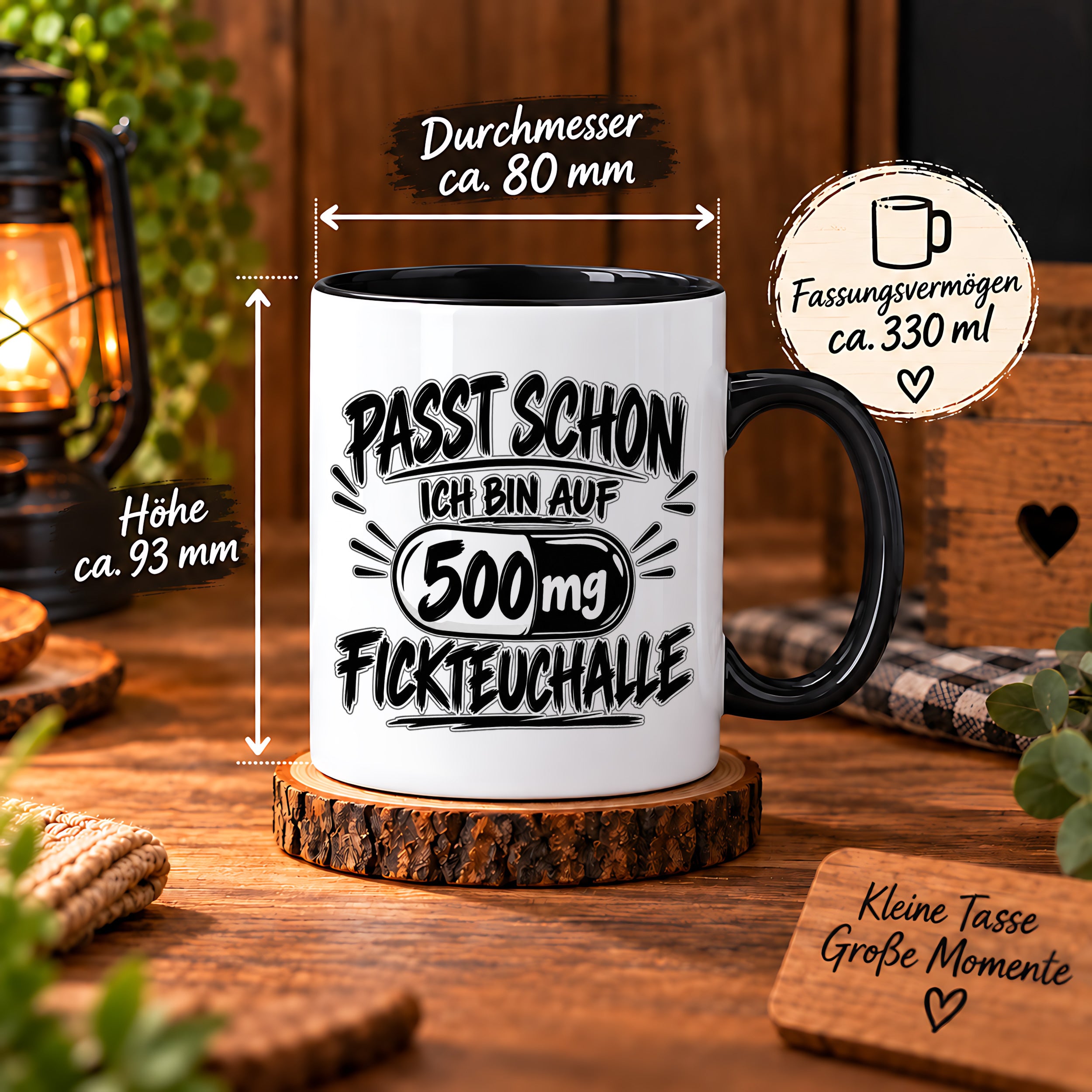 Herzbotschaft Tasse mit lustigem Spruch für Büro Geschenkidee Kollegen