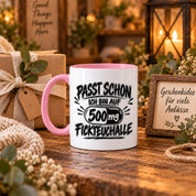 Herzbotschaft Tasse mit lustigem Spruch für Büro Geschenkidee Kollegen