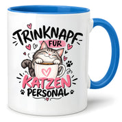 Herzbotschaft Tasse Katzenpersonal Trinknapf Katzen Geschenk 330 ml