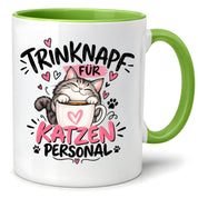 Herzbotschaft Tasse Katzenpersonal Trinknapf Katzen Geschenk 330 ml