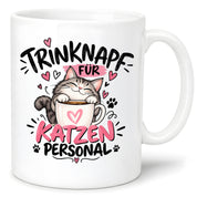 Herzbotschaft Tasse Katzenpersonal Trinknapf Katzen Geschenk 330 ml