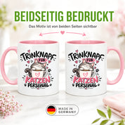 Herzbotschaft Tasse Katzenpersonal Trinknapf Katzen Geschenk 330 ml