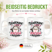 Herzbotschaft Tasse Katzenpersonal Trinknapf Katzen Geschenk 330 ml