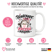 Herzbotschaft Tasse Katzenpersonal Trinknapf Katzen Geschenk 330 ml