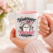 Herzbotschaft Tasse Katzenpersonal Trinknapf Katzen Geschenk 330 ml