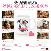 Herzbotschaft Tasse Katzenpersonal Trinknapf Katzen Geschenk 330 ml