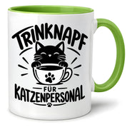 Herzbotschaft Tasse Katzenpersonal Trinknapf Katzen Geschenk 330 ml